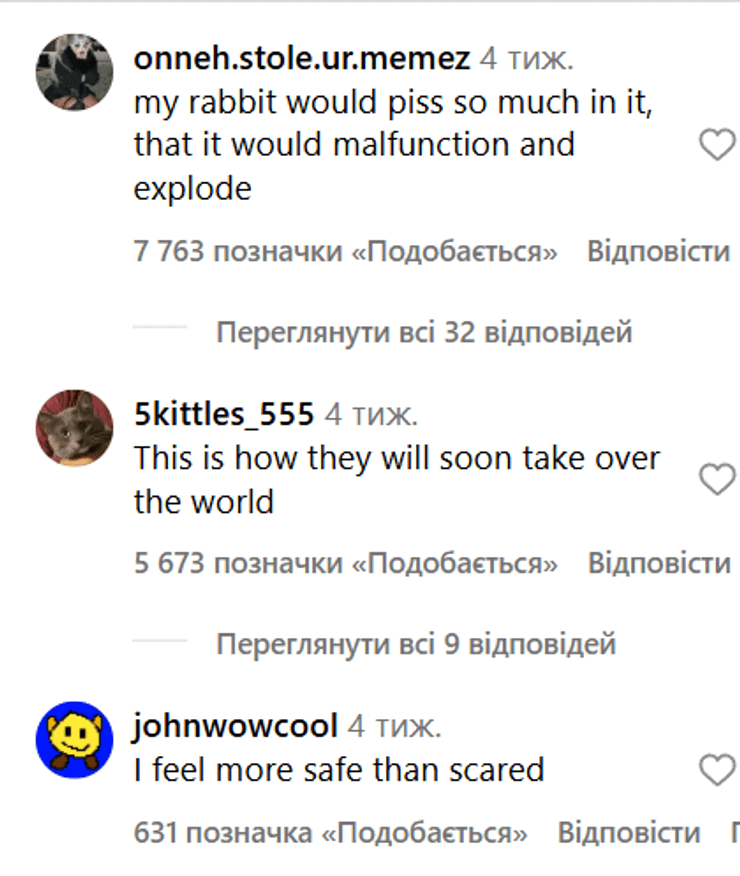 кролик у роботі-псі, кроллик у роботі-собаці, робот-пес, робот-собака, робопес, коментарі до відео