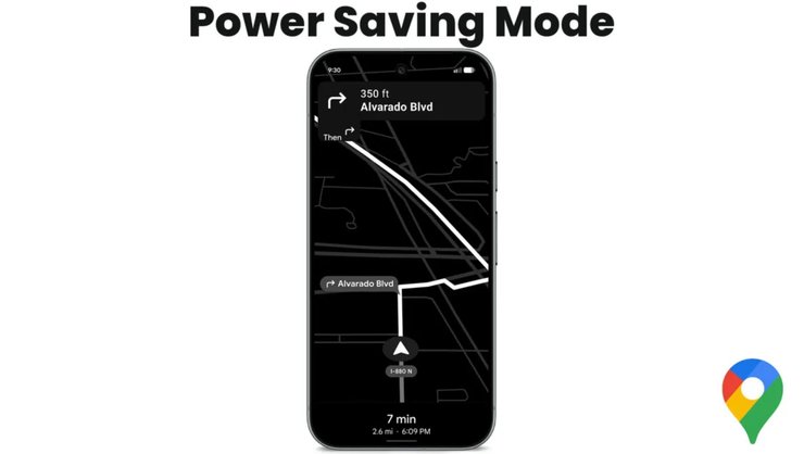 Google Карты в энергосберегающем режиме
