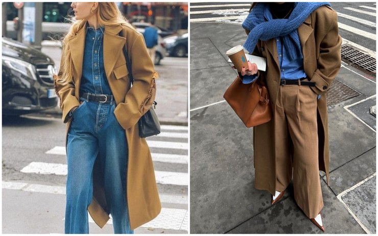 Цветовые комбинации в одежде на осень, Сочетание цветов — Голубой и беж