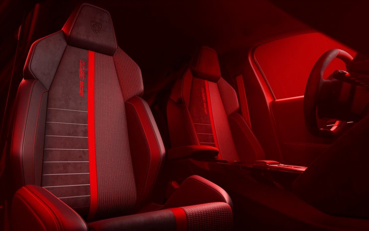 Салон Peugeot e-208 GTi, Peugeot 208 GTi, новый Peugeot 208, Электромобиль Peugeot