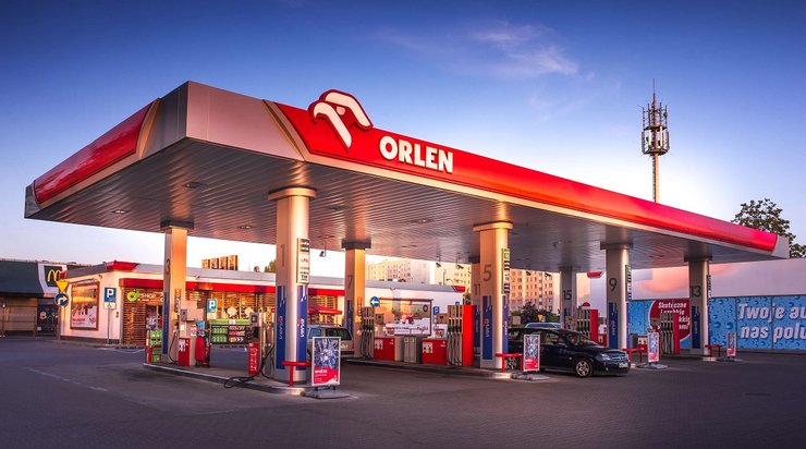 Заправка концерна Orlen в Польше