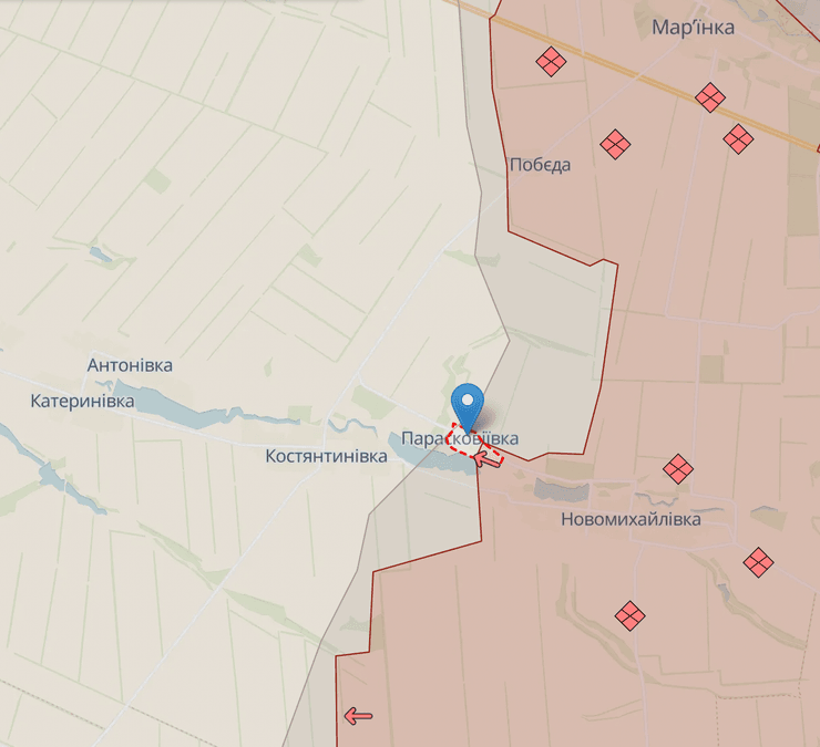 Парасковіївка, захоплення Парасковіївки, окупація Парасковіївки, хто контролює Парасковіївку, село Парасковіївка, Парасковіївка Донецька область