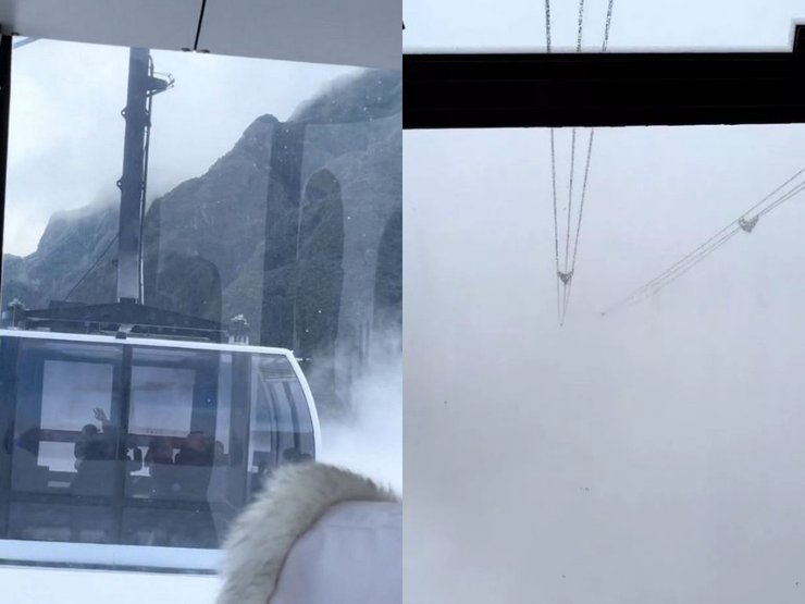 Канатная дорога, застряли на высоте в 3000 метров, застряли в горах, туристы, туристы оказались в ловушке, ловушка для туристов, соцсети