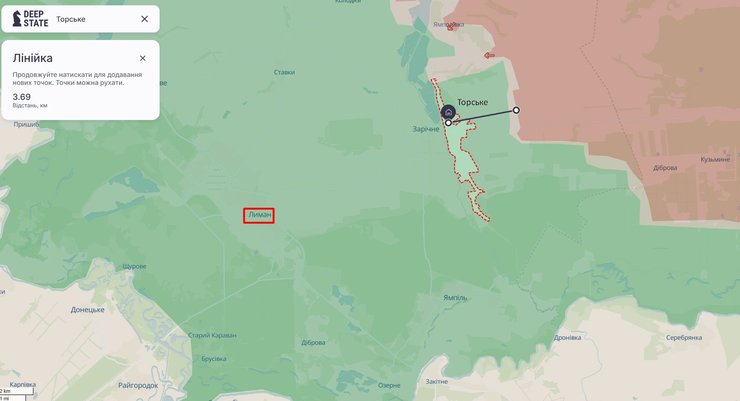 Наступление РФ, Торское, Лиман, 9 мая, карта, DeepState