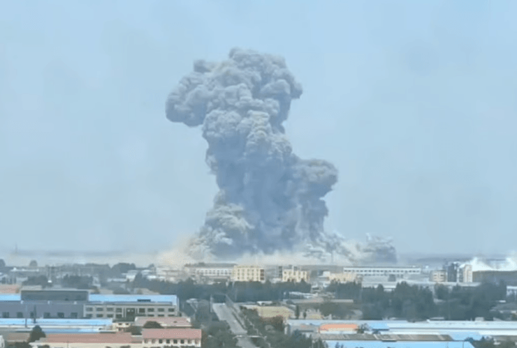 китай взрыв, взрыв, взрывы на заводе, китай взорвался завод