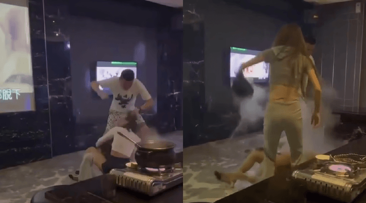 Бійка, караоке, бар, облили супом, дівчата б'ються,