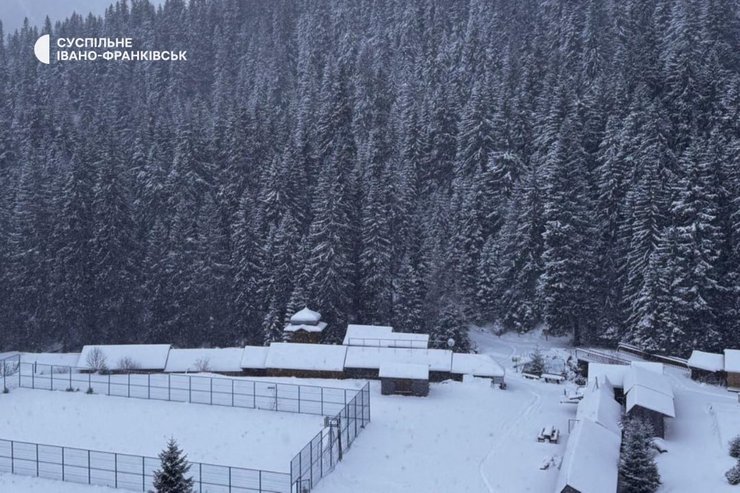 Непогода в Карпатах – дороги замело снегом