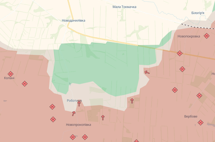 Цель армии России – отбить территории, освобожденные ВСУ в ходе контрнаступления. Карта DeepState