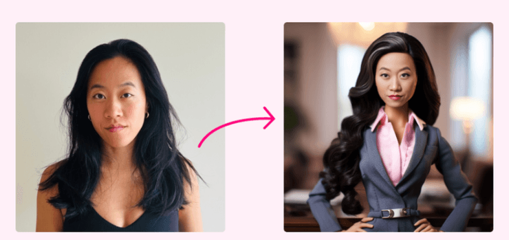 Перетворення на Барбі на сайті bairbie.me