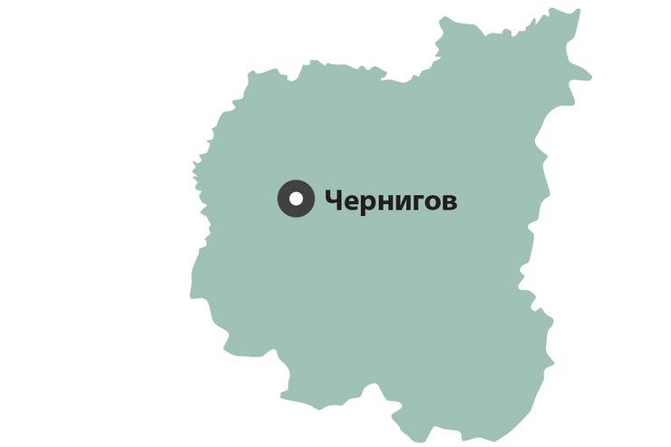 Чернігівська область в рейтингу екологічного стану, карта