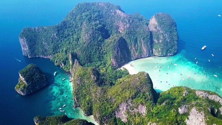 Бухта Майя-Бей, Пхипхи-Лей, Таиланд, леонардо дикаприо, пляж, фильм пляж, дэнни бойл