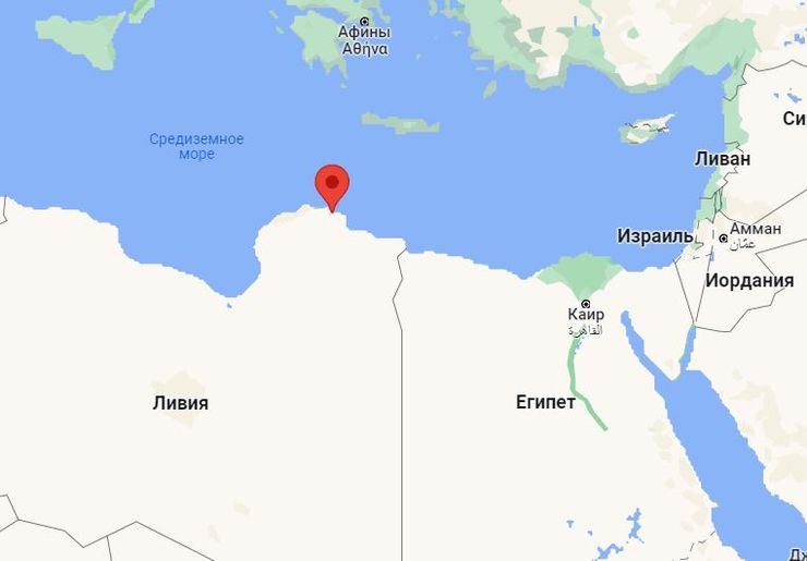 Город Дерна на карте, фото