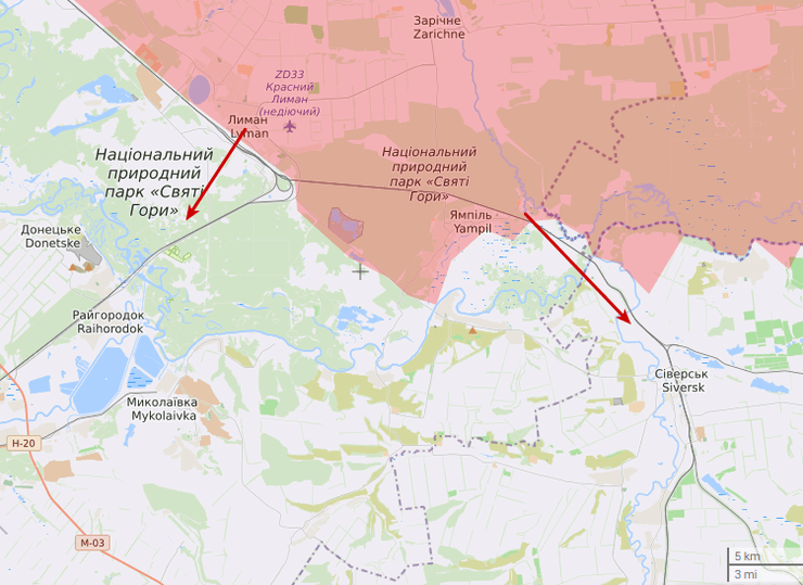 битва за славянск, наступление на лиман