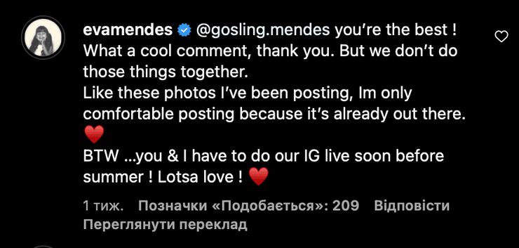 Ева Мендес призналась, почему не выходит на красные дорожки с Райаном Гослингом