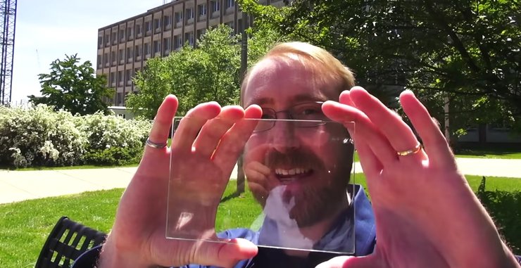 Прозрачная солнечная панель