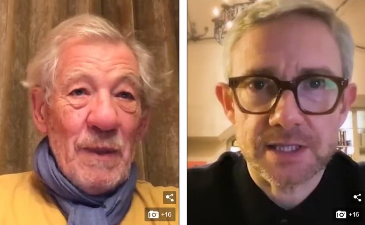 Иэн Маккеллен и Мартин Фримен