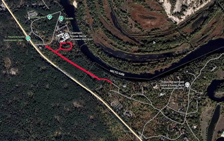 Дорога к государственным дачам