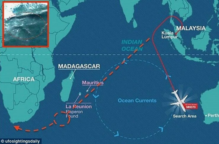 полет рейса MH370