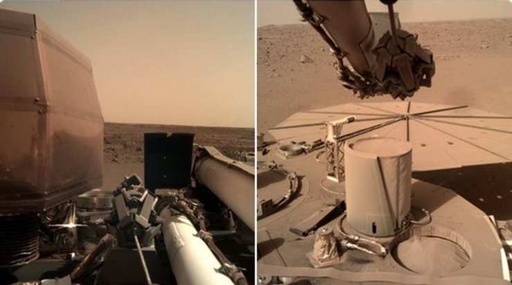 InSight, посадковий апарат, Марс, пил