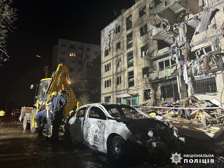 Последствия удара КАБ Харьков 3 октября