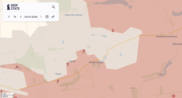Мирноград карта