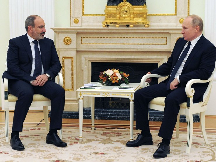 Пашинян и Путин, никол пашинян, владимир путин
