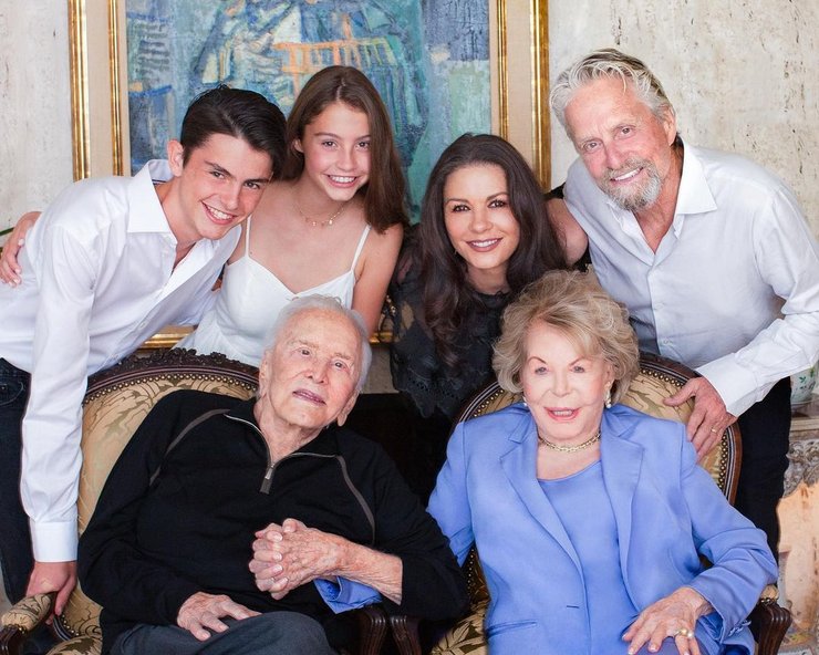 кирк дуглас, майкл дуглас, семья