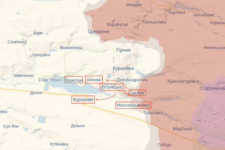 Курахово, Кураховское направление, Донецкая область, наступление ВС РФ, наступление России