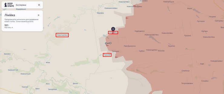 Наступление РФ и продвижение возле Котляровки рядом с границей Днепропетровской области
