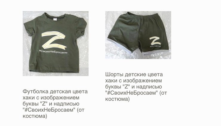 детская одежда с буквой Z россия