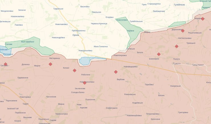 карта боевых действий