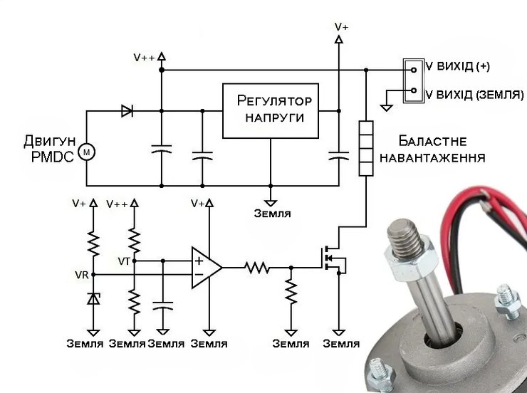 Схема педального генератора