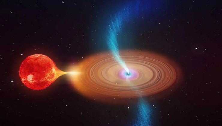 Черная дыра, звезда, поглощение