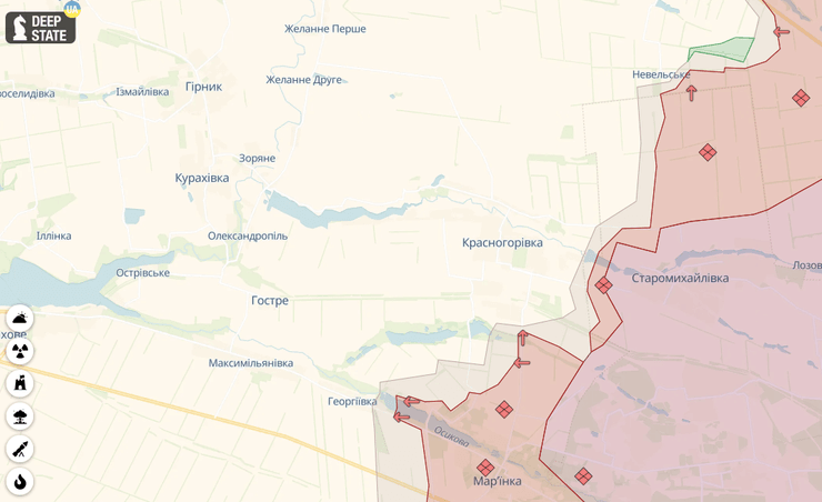 Красногоровка на карте