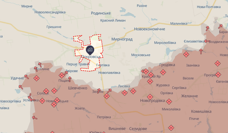 покровск, покровск карта, покровск на карте, deepstate