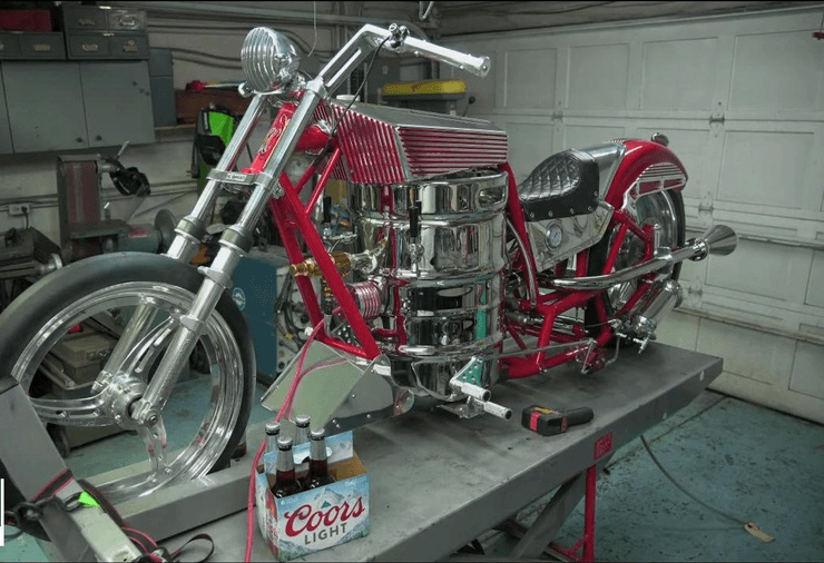 Мотоцикл, мотоцикл работающий на пиве, изобретатель, гараж, пиво,