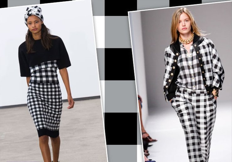 Клетка "виши", клетчатый принт, клетка