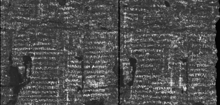 сувій Геркулануму, манускрипт, мова, напис