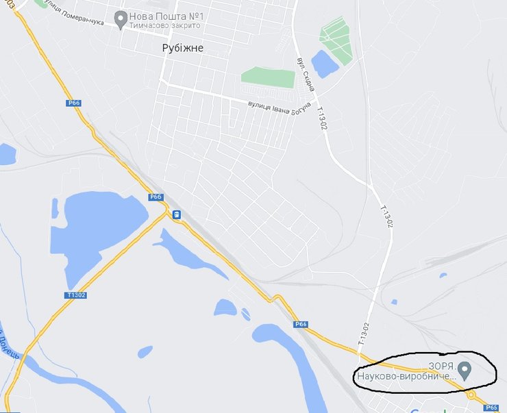 завод заря карта