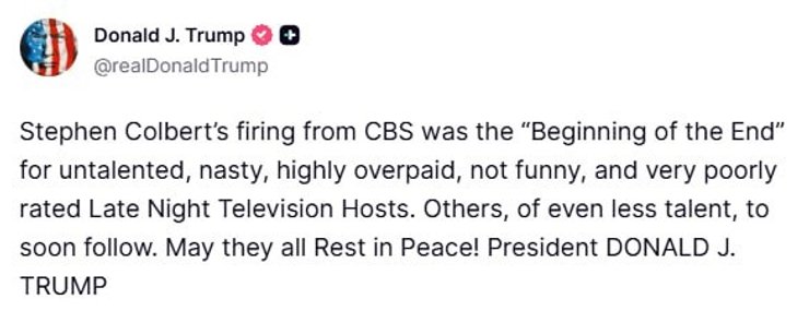 стивен кольбер дональд трамп пост