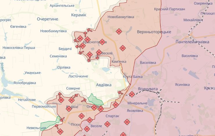 карта боев, deepstate, авдеевка