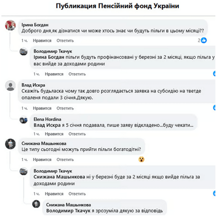 Коментарі до посту Пенсійного фонду