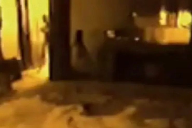 Кадр из видео, на котором видно "гуманоида".