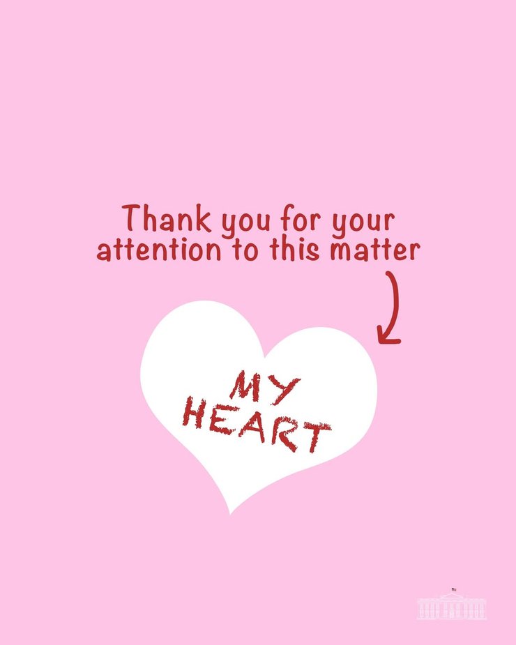 Валентинка з фірмовою фразою Трампа з соцмереж Валентинка з фразою Трампа