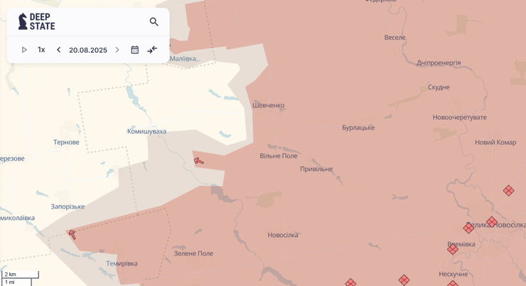 Вільне Поле карта