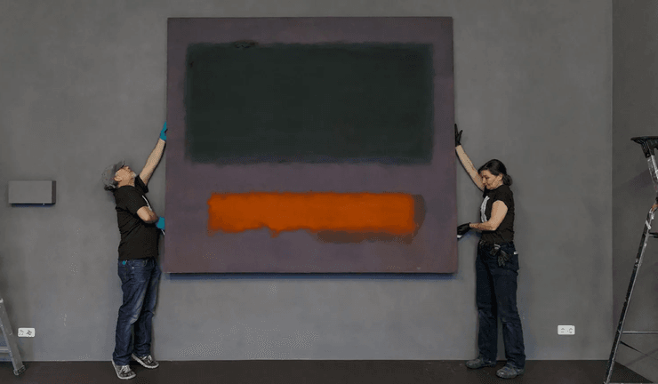 Картина известного художника, картина, шедевр, дорогая картина, ребенок испортил картину, поцарапали картину, повредил картину, Марка Ротко