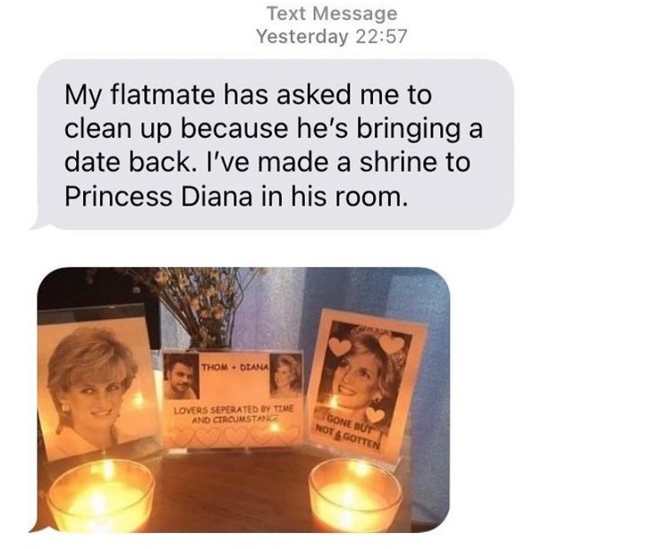 Святилище принцеси Діани, принцеса Діана, леді Ді, святилище, святиня, побачення з принцесою Діаною, жарт, розіграш,