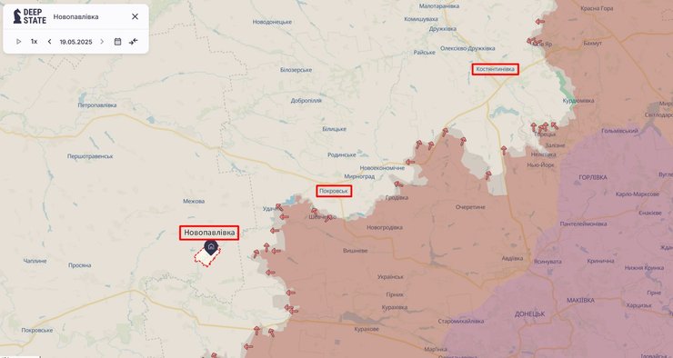Новопавловка Покровск Константиновка под наступлением РФ