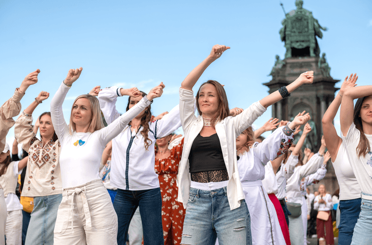 Флешмоб Олени Шоптенко у Відні