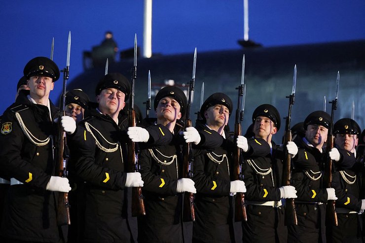 Церемонія спуску на воду атомного підводного човна проекту 885М "Ясень-М" "Перм"